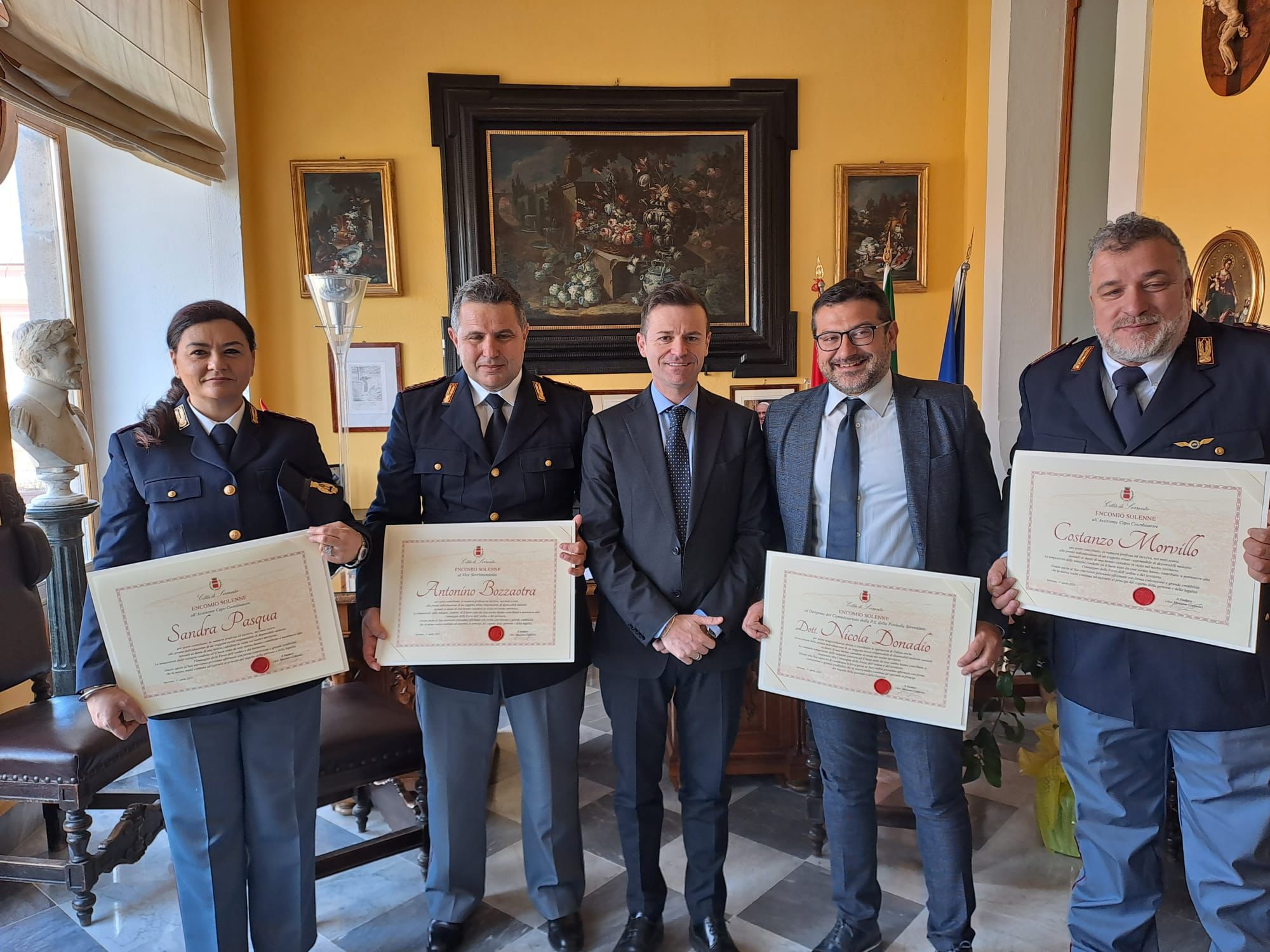 Un momento della cerimonia