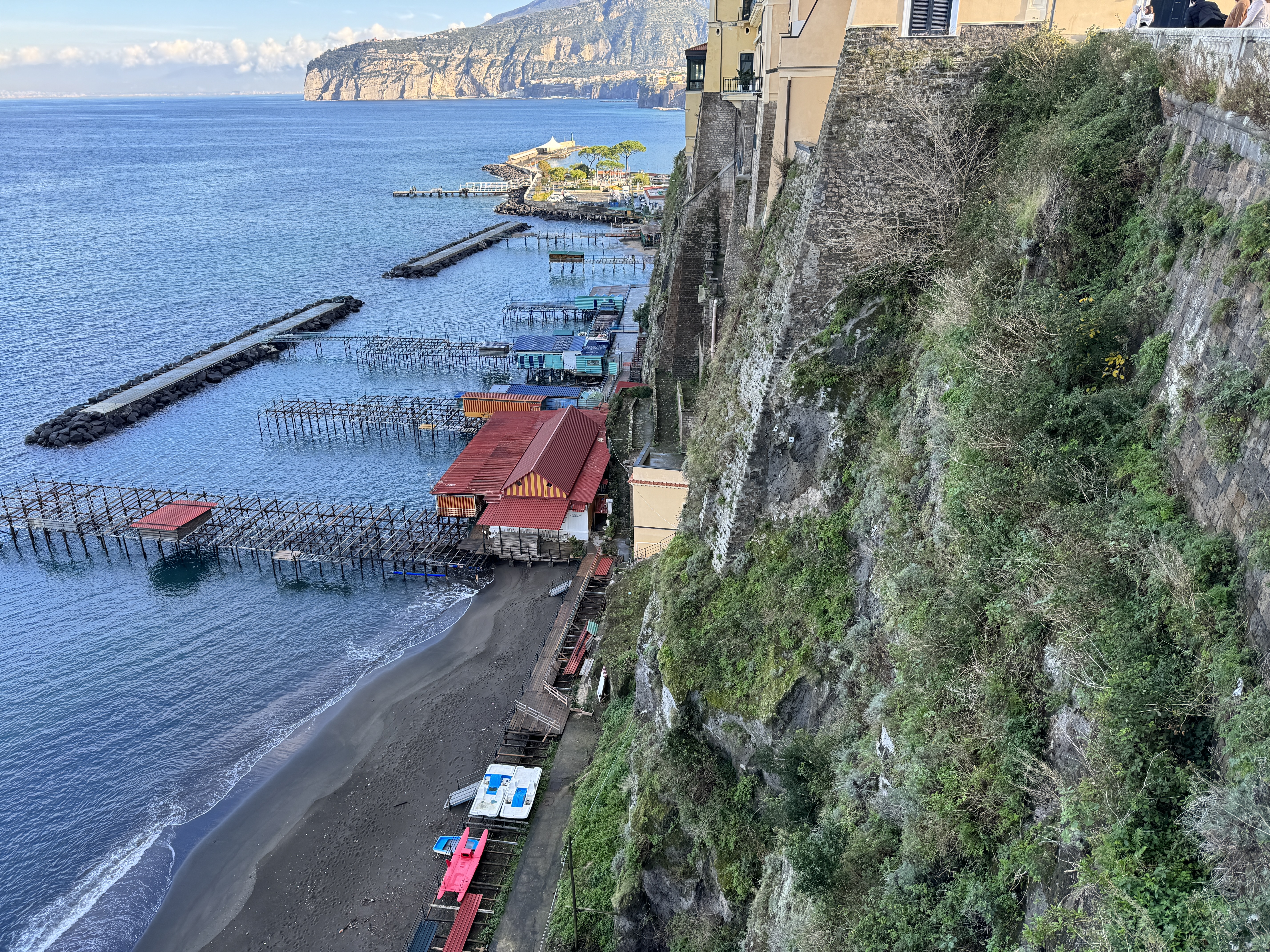 Una parte del costone oggetto dei lavori